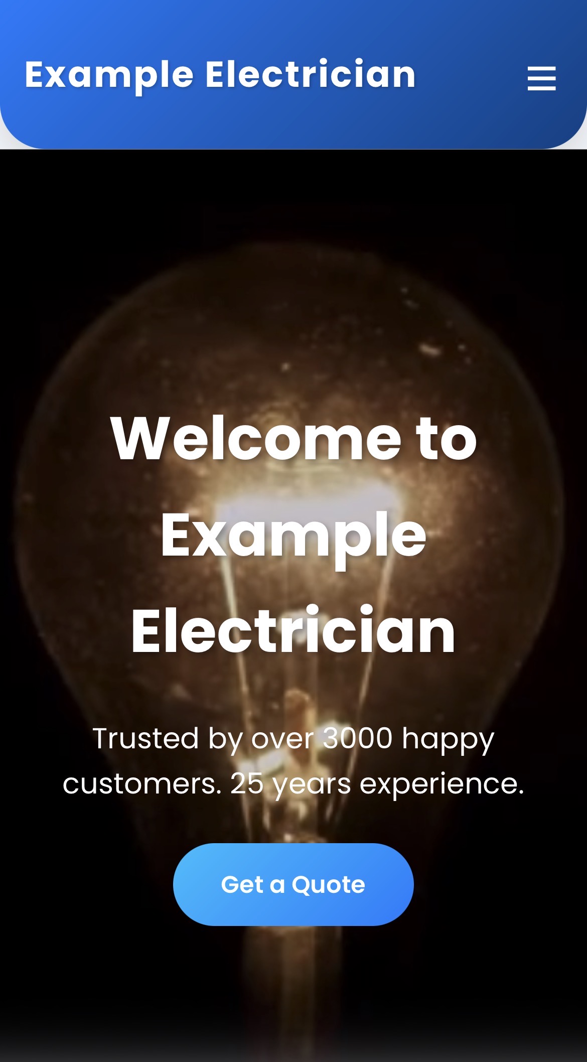 Electrician Website Example